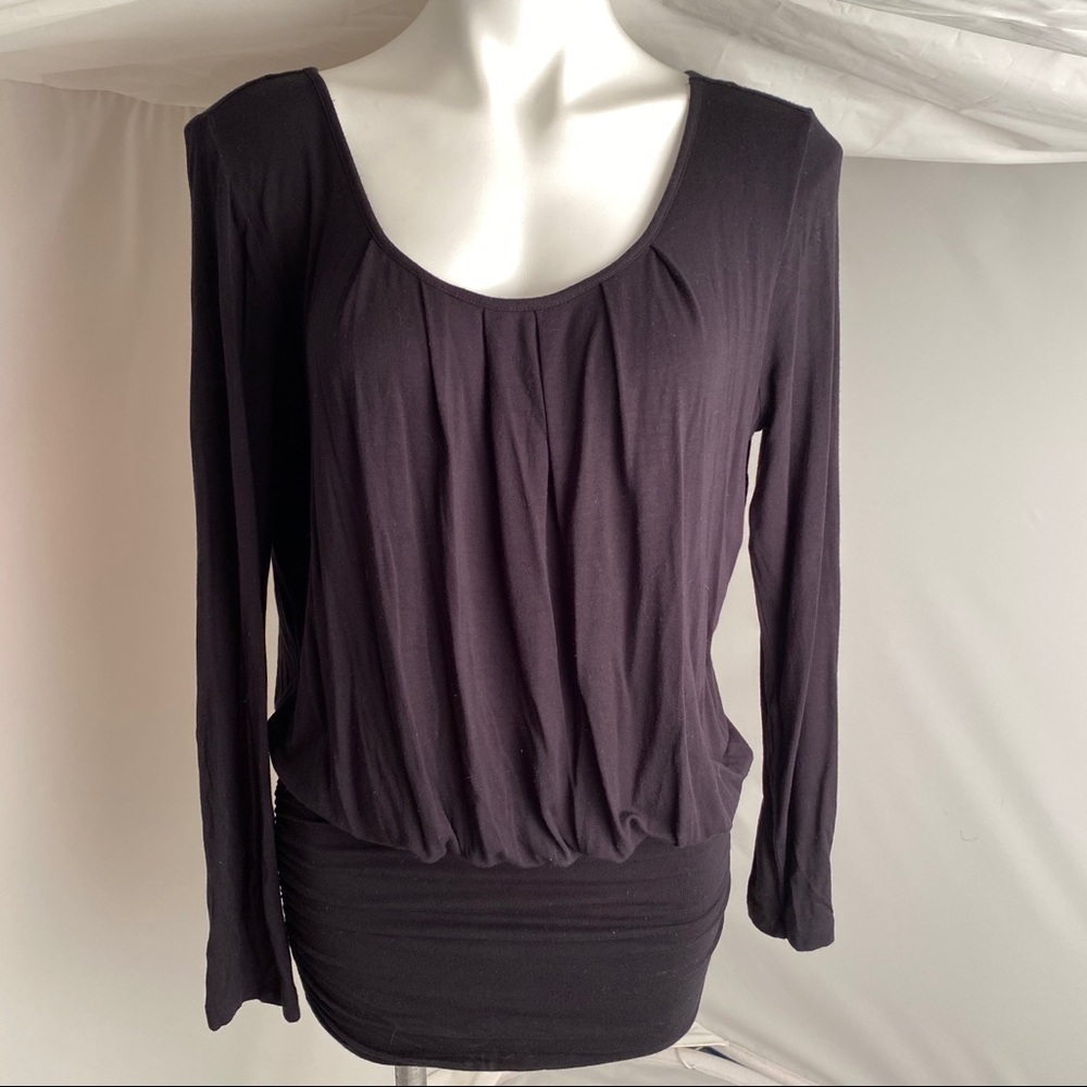 Rachel Pally black pleat front ruched tunic